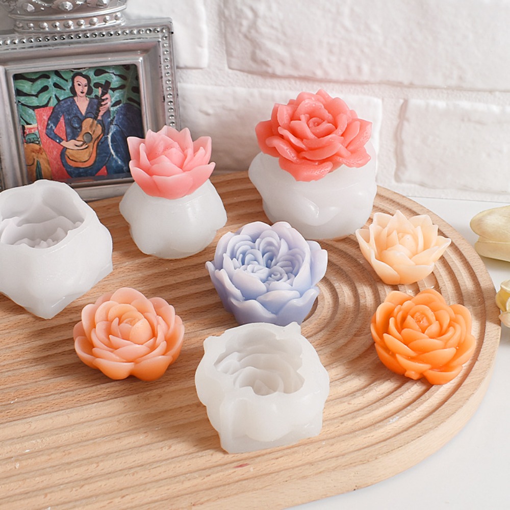 Candle Making Austin - 3D Rose Kerze Silikon Form Relief