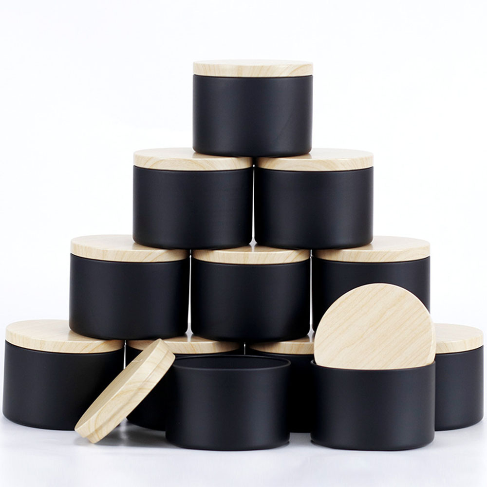 Candle Making Jars With Lids - 24 Stück 4 Unzen schwarze Kerzengläser,