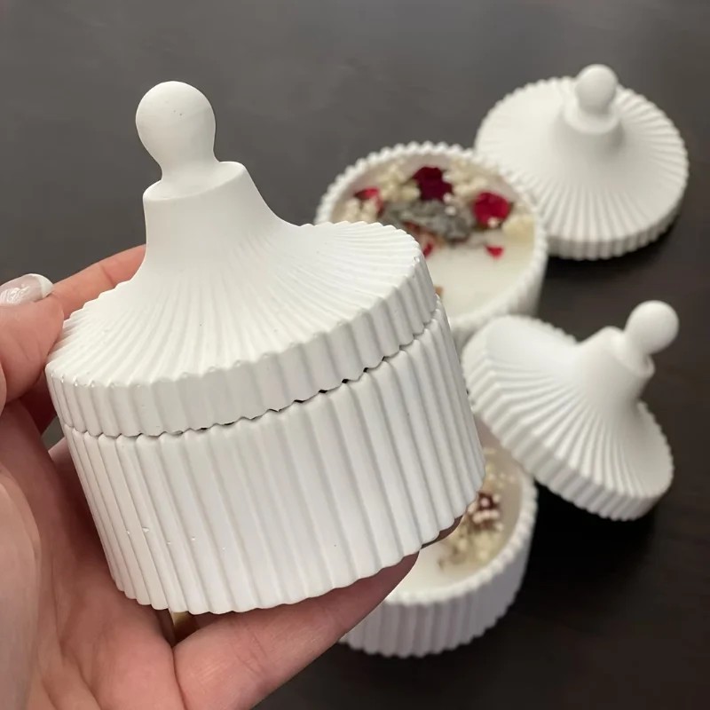 Candle Making Jars With Lids - 2026 Neueste Modelle 2er-Set Silikon-Kerzenglasform mit