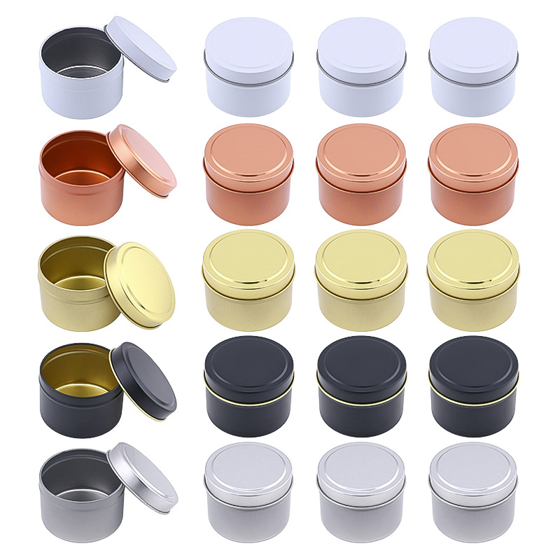 Candle Making Jars With Lids - Runde Aluminium-Kerzendosen mit Deckel, Leere Metallbehälter