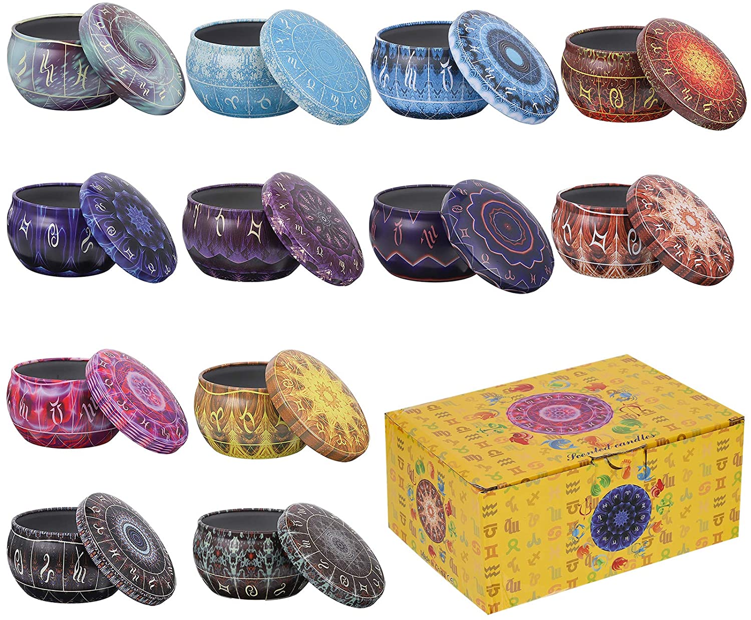 Candle Making Jars With Lids - 12er-Pack Kerzendosen, runde Kerzenbehälter mit Deckel,
