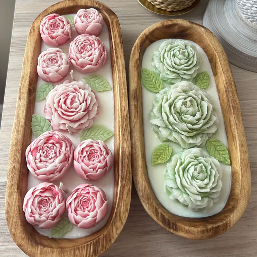 Candle Making Austin - Pfingstrose Rose Silikon Kerzenformen für Kerzenherstellung