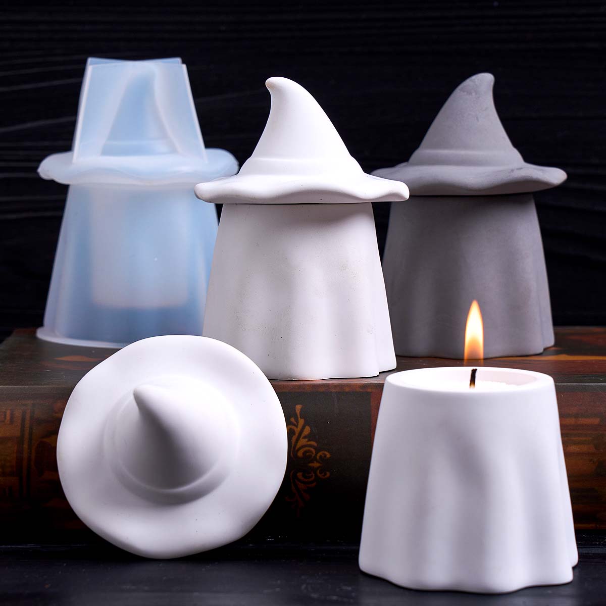 Candle Making Jars With Lids - Ghost Wizard Kerze Glas Silikonform DIY