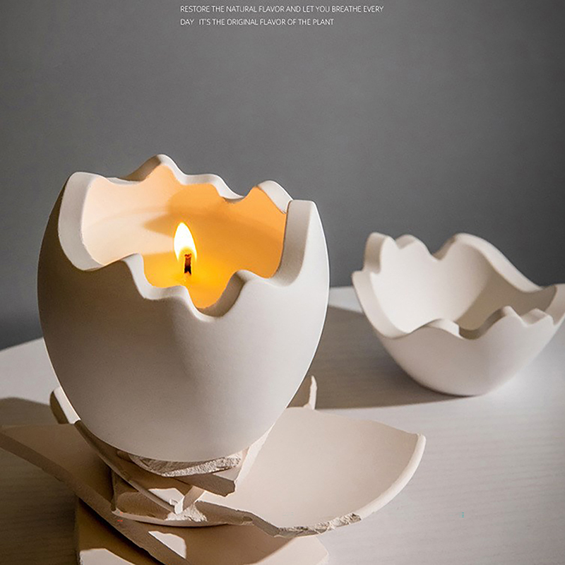 Candle Making Jars With Lids - Ei-förmige Kerzenglasform Aufbewahrungsbox Silikonform mit Deckel