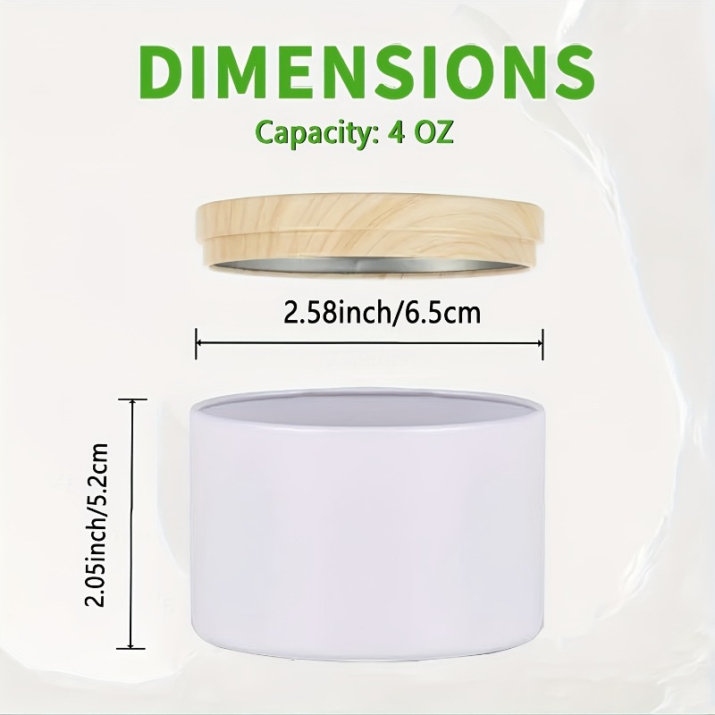 Weißes Kerzenglas aus Metall,  – Candle Making Jars With Lids Bewertung und Preis