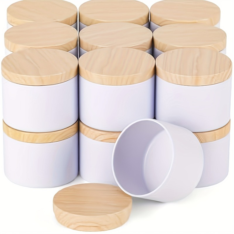 Weißes Kerzenglas aus Metall,  – Candle Making Jars With Lids Bewertung und Preis