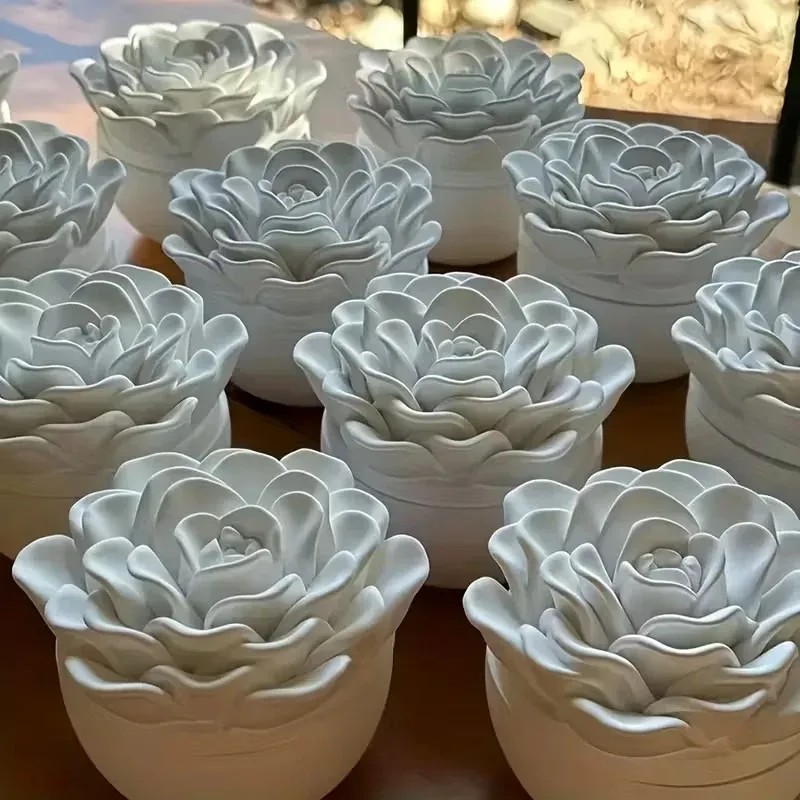 Hochwertige 3D-Rosenblüten-Ker – Candle Making Jars With Lids Bewertung und Preis