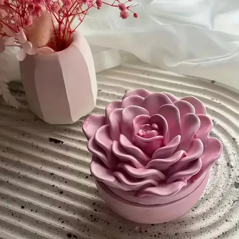 Hochwertige 3D-Rosenblüten-Ker – Candle Making Jars With Lids Bewertung und Preis