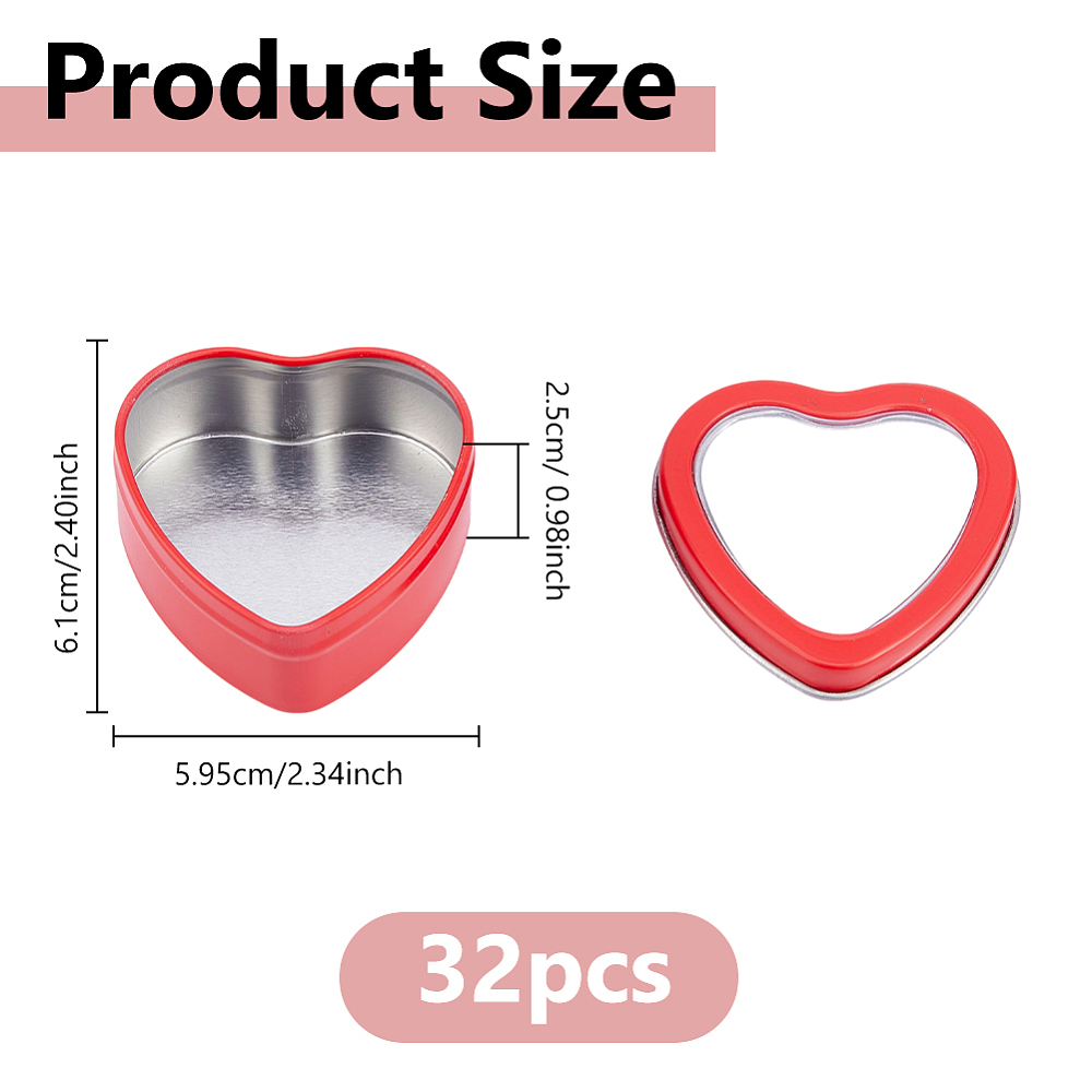 32 Stück 2 OZ Herzförmige Meta – Candle Making Jars With Lids Bewertung und Preis