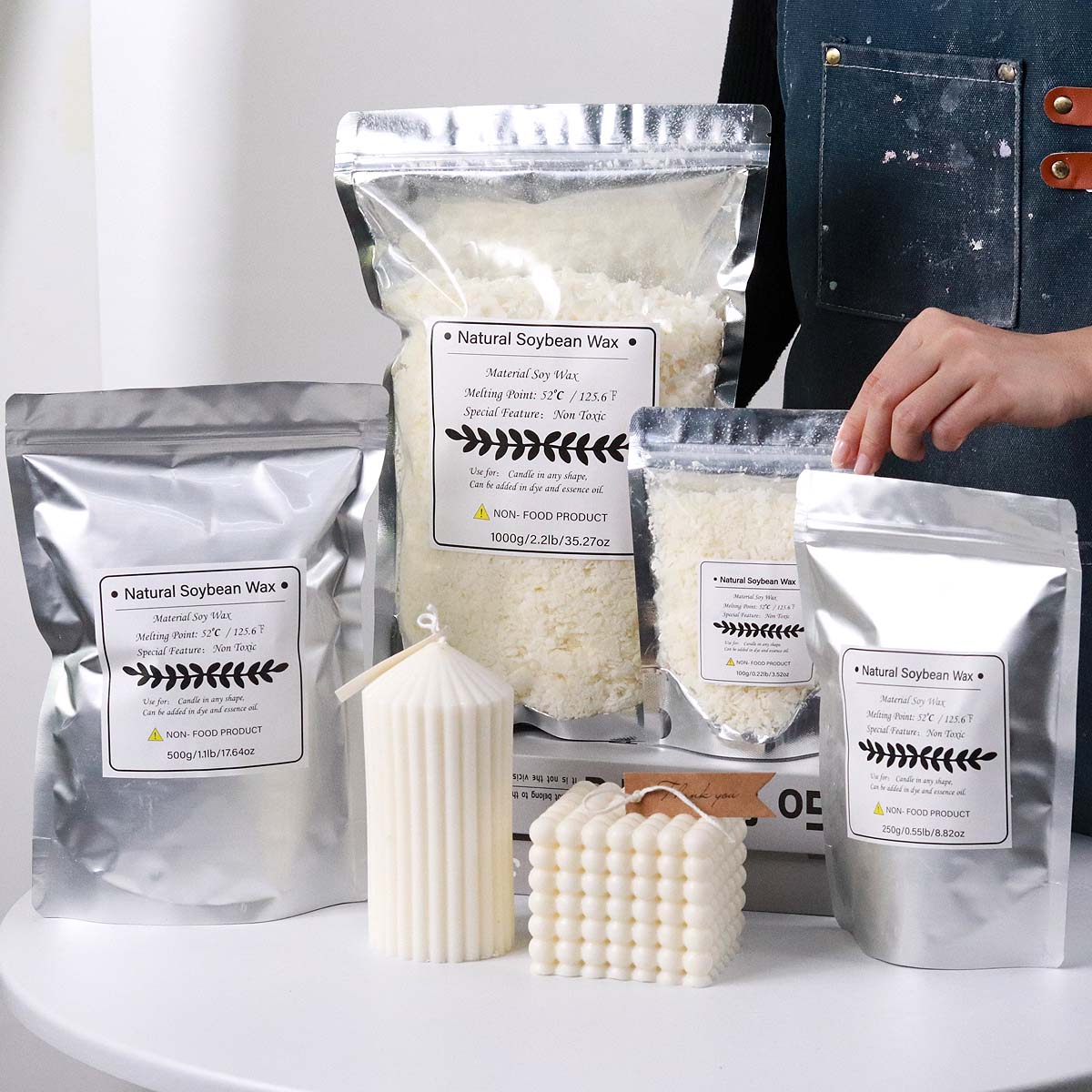 100/250/500/1000g natürliche S – Candle Making Kit Bewertung und Preis