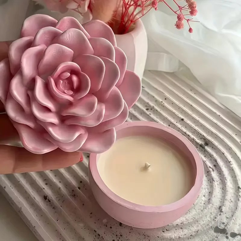 Hochwertige 3D-Rosenblüten-Ker – Candle Making Jars With Lids Bewertung und Preis